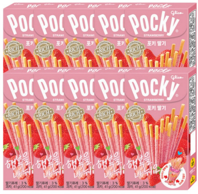 포키 딸기, 41g, 10개