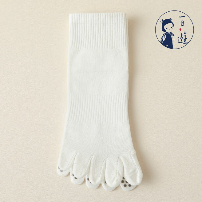 NicoFun 純色短筒五趾襪