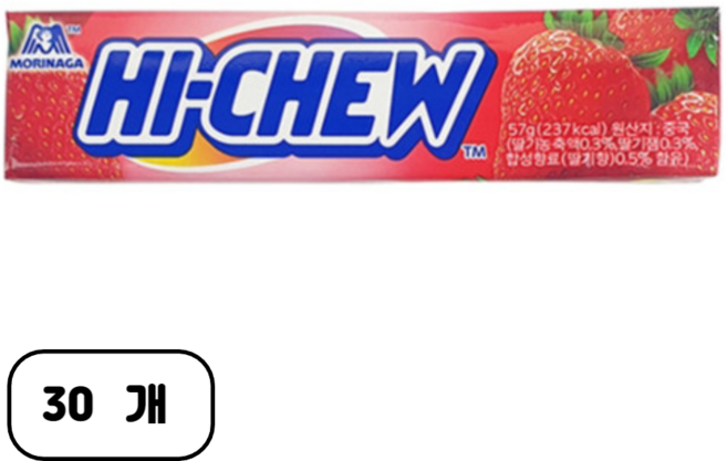 모리나가 하이츄 딸기맛, 30개, 57g
