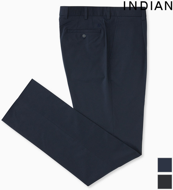 [INDIAN] 폴리 이중지 투 컬러 베이직 팬츠_MITDLUF8271