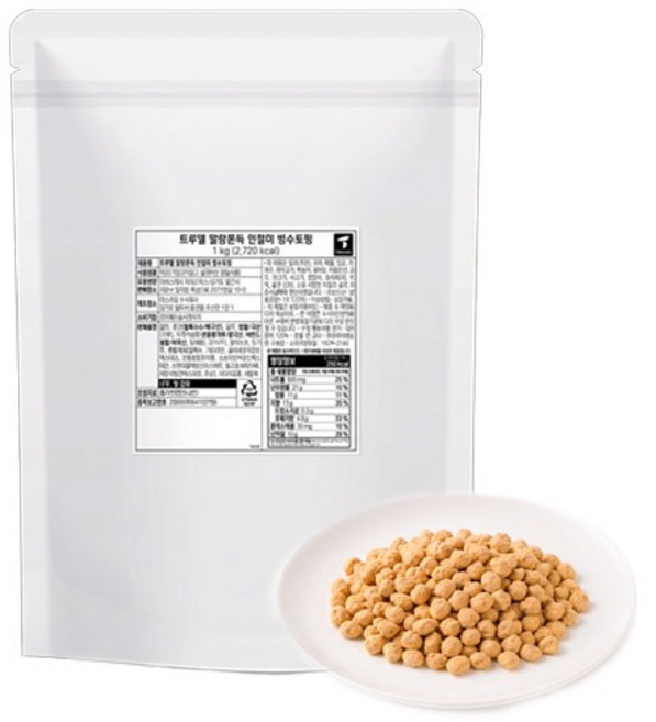 [냉동] 트루델 말랑쫀득 인절미 빙수토핑 떡 1kg, 1개