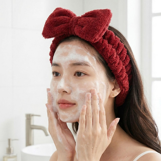 더자카 냐옹이 헤어밴드, 레드, 2개