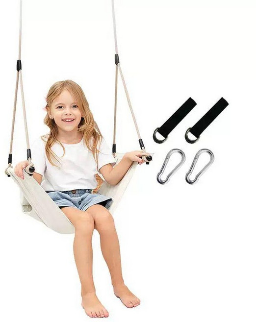 그네 캠핑용 해먹 거치대 가정용 밧줄 벽걸이, 1개, 그레이 야외 세트