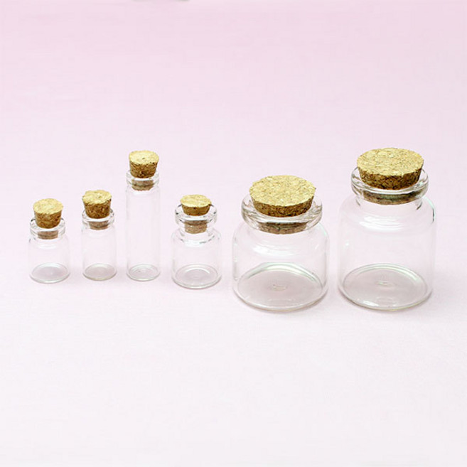 작고 귀여운 코르크마개 유리병/다용도 콜크유리병, D(10개)