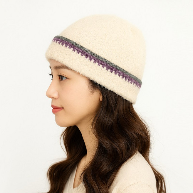 포인트 라인 소프트 비니 남녀공용 숏비니 롱비니 투웨이 데일리 모자