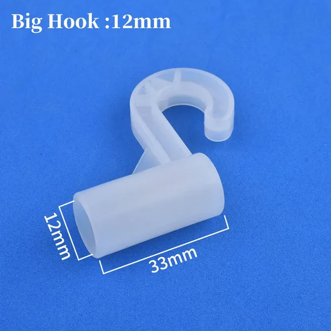 10개 12mm 직선 웨이 정원 선반 4방향 부속품 DIY 커넥터 급수 옷장 텐트 관개 엔드, 5Pcs, Big hook