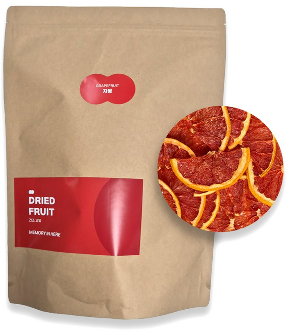메모리인히어 100G 자몽칩 슬라이스 건조자몽 건조과일, 1개, 1개입