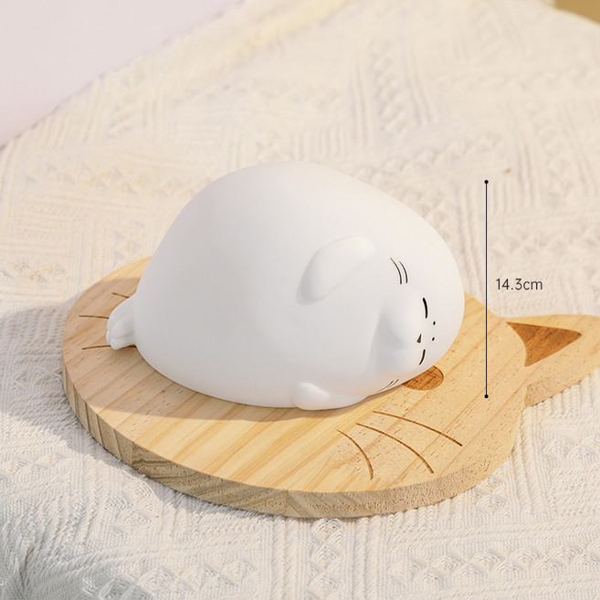 눕혀진 물개 무드등 큐티 실리콘 침대 헤드라이트 침실 수면박자등 무드등 스탠드, 회전!