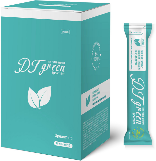 디티그린 스틱가글 불소1000ppm 치과 병원 보건소 판매상품, 50개, 10ml