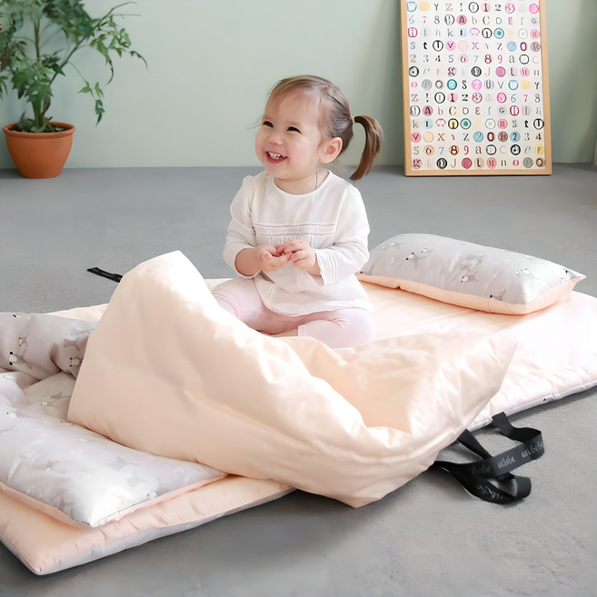 아리베베 항균 어린이집 사계+E23절 낮잠이불 세트 분리형, 토끼