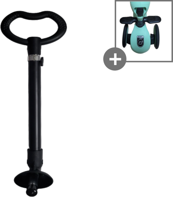 스쿳앤라이드 손잡이+일자발판 세트, 블랙손잡이+발판세트, 1개