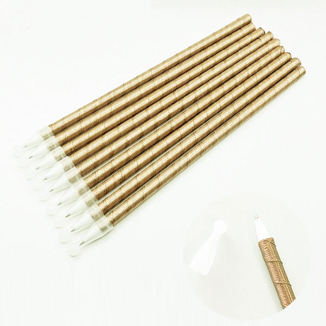 장식볼펜재료 베이지색 10개 카네이션꽃볼펜만들기 DIY 리본볼펜재료, 1세트