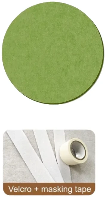 방음 원형 펠트 벽 패널 벽 문 스튜디오 방음재 비접착식 두꺼운 벽 스티커 장식, 03 20x20cm-8 PCS, 12 green