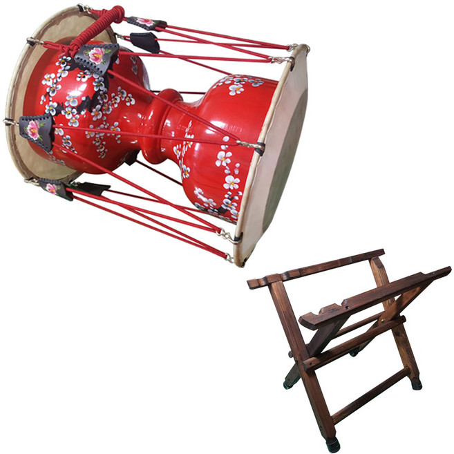 예혼국악기 고고장구(매화) 카슈고고장구받침대세트 손그림, 홍중매