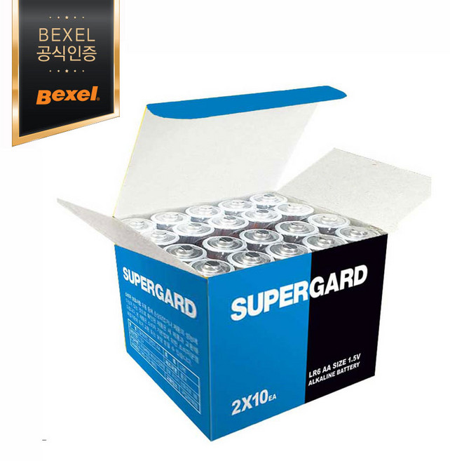 벡셀 알카라인 AA건전지, 20개입, 2개