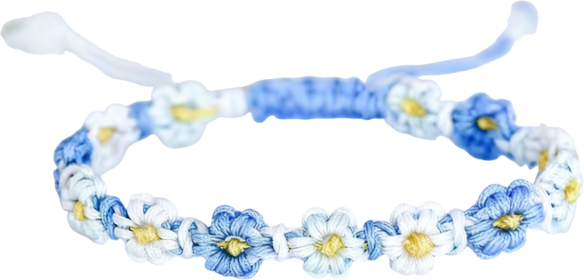 데이지 그라데이션 매듭 팔찌 DIY 키트 실팔찌만들기세트 부여 커플 우정 선물용 직접 짜야 함, 5개, 오색