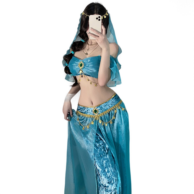 BHARAN 할로윈 알라딘 자스민 공주 코스프레 공연복 졸업사진 컨셉