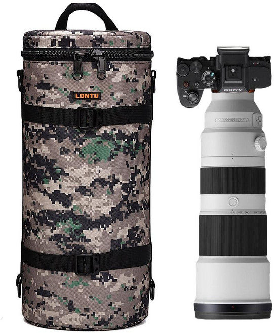 망원 렌즈 가방 대포 카메라 백 휴대용 장비, 위장-200-600+바디, 1개