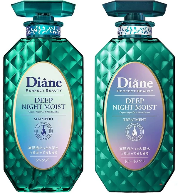 다이앤【2024년】샴푸&클리닉 [밤의 수분&너울 관리] 문라이트베리향 퍼펙트뷰티 딥나이트 모이스트 세트 450ml×2, 1개 - 쿠팡
