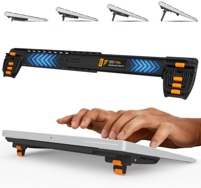 GPG2 ESC FlipPro 노트북 키보드 각도 조절 스탠드 받침대 맥북킥플립 4단계 높이 조절 플립 타입 (정품)- 흔적없이 떼내어 물세척 후 재사용 가능한 마이크로 석션 패드