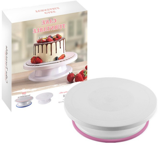 芙詩雅烘焙坊 蛋糕轉盤 裱花台 烘焙工具, 粉色, 1個