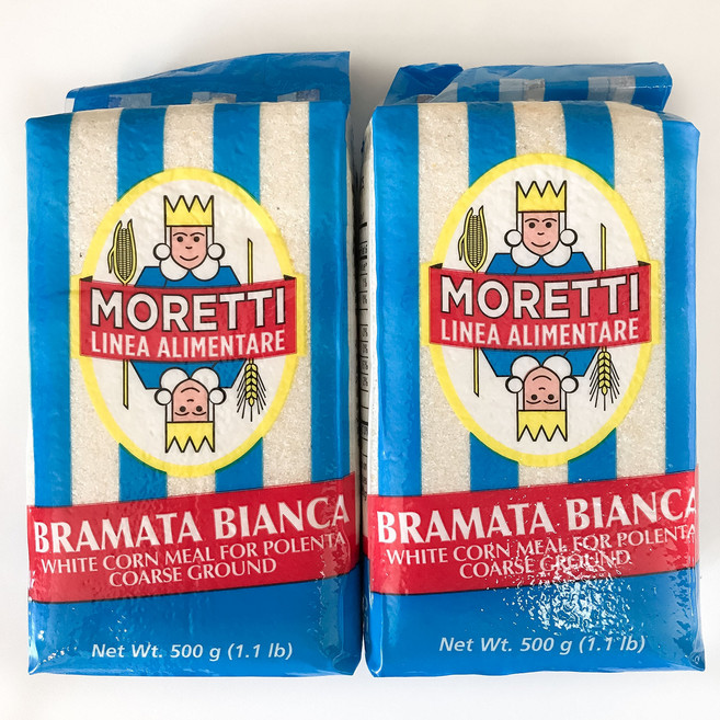 모레티 브라마타 비앙카 폴렌타 거친 흰색 2팩 - 각 1. Moretti Bramata Bianca Polenta Coarse White 2 Packs - 1.1 Pounds, 1개, 498.95g