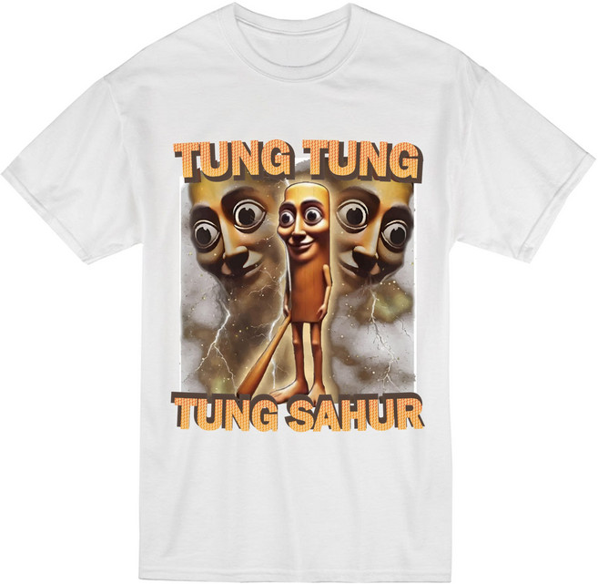 꼬므떼 아동 주니어 이탈리안 브레인롯 퉁퉁퉁 사후르 반팔 티셔츠 밈 티셔츠 전사나염 형제룩 등원룩