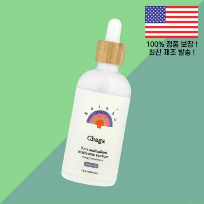 레인보 차가버섯 무알코올 3.4온스 100ml Rainbo Chaga Alcohol Free 3.4fl oz, 레인보 차가버섯 무알코올 3.4온스 100ml Rain, 1개 - 쿠팡