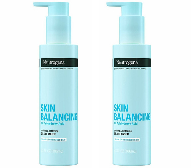 Neutrogena Skin Balancing Gel Cleanser 뉴트로지나 스킨 밸런싱 클렌징 젤 6.3oz(186ml) 2팩, 186ml