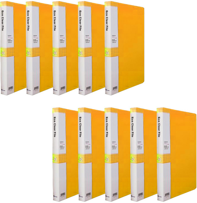 영오 인덱스 클리어파일 40p, 노랑 (10개입), 1세트