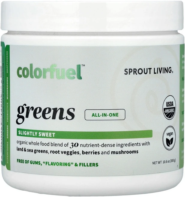 Sprout Living Colorfuel™ Greens 10.6 oz 300 g, 300g, 1개 - 쿠팡