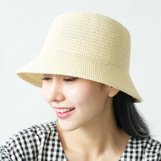 한스모자 밀짚버킷햇 라피아 여름벙거지 시원한 휴양지모자 여행 유럽 동남아