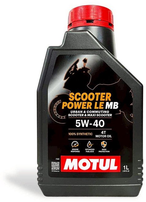 MOTUL Scooter Power LE MB 5W-40 全合成機車油, 1個, MB5W401L