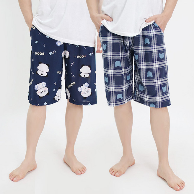 1+1 폭스 냉감 뉴캐릭터 5부 잠옷바지 E4 2종 남성용