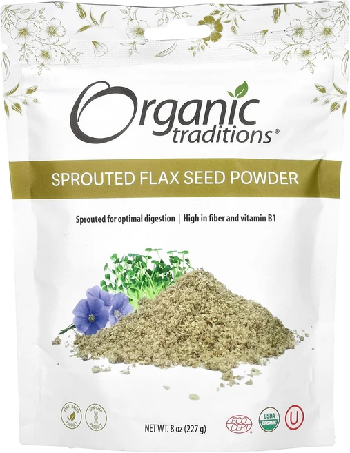 계속해서 건강을신경써야죠 Organic Traditions 발아 아마씨 분말 227g(8oz) 믿고 서두르세요, OrganicTraditions발아아마씨분말227g8o - 쿠팡