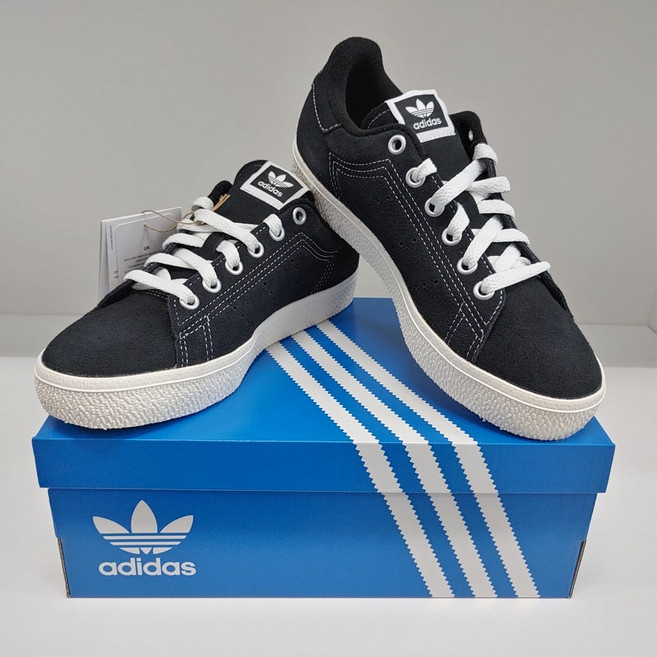 아디다스 스니커즈 스탠스미스 블랙 화이트 남녀 공용 커플 운동화 Stan Smith 스터드레이스 신발끈 제공