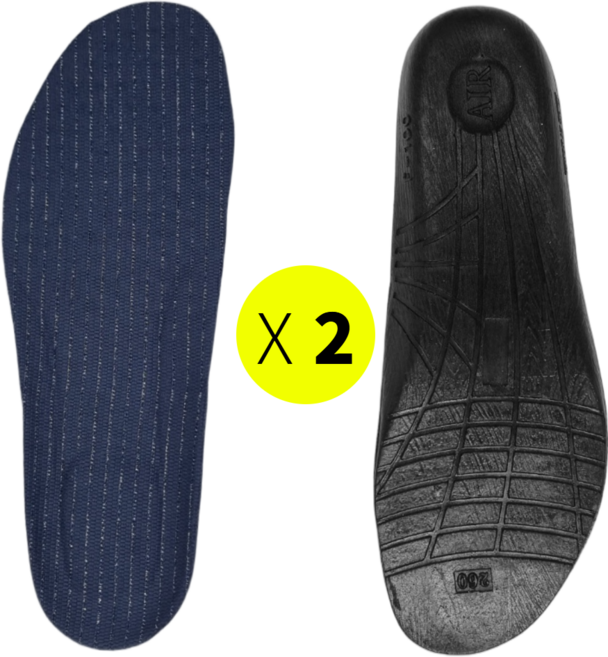 국내생산 발이편한 고탄성 1CM 우레탄 쿠션 안전화 깔창 2개 세트