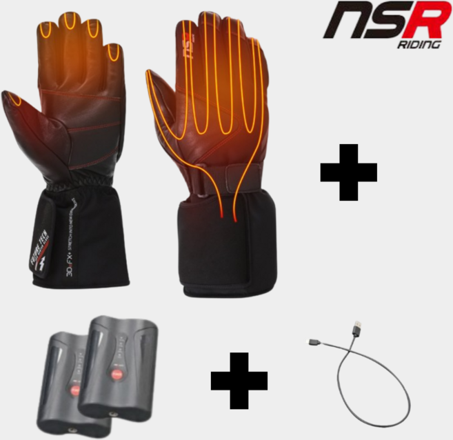 손끝까지 따뜻한 NSR 자전거 발열 열선 장갑 퓨쳐테크 플렉스 에보 풀세트