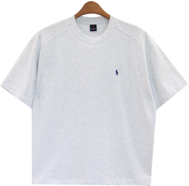 라파클럽 남녀공용 헤비코튼 오버핏 라운드넥 반팔 티셔츠