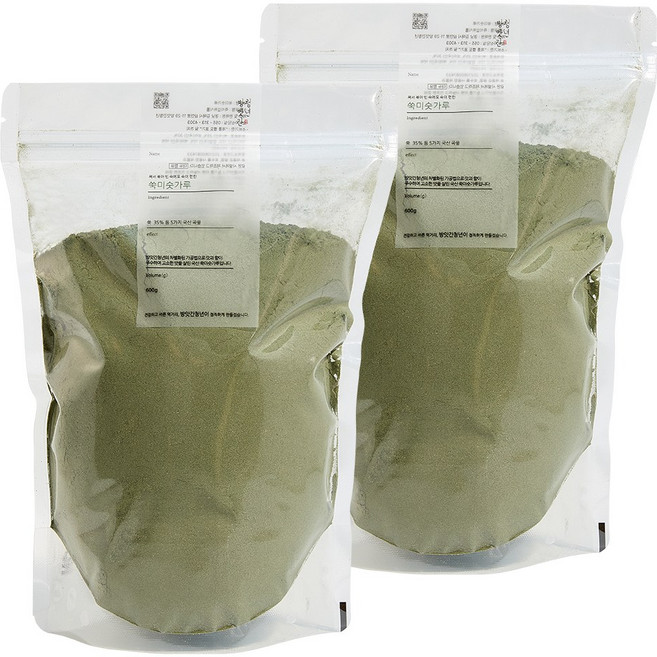 방앗간청년 쪄서 볶은 국산 100% 쑥 미숫가루 선식, 600g, 2개
