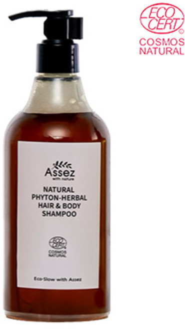 [Assez] 아세즈 내추럴 피톤-허발 헤어&바디 샴푸, 1개, 390ml