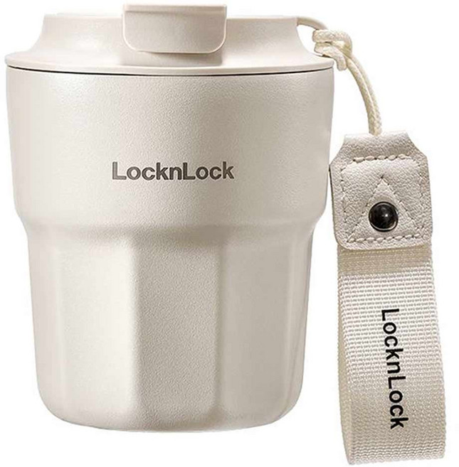 락앤락 커피 보틀 미니 보온병 스트랩 포함, 화이트, 1개, 290ml