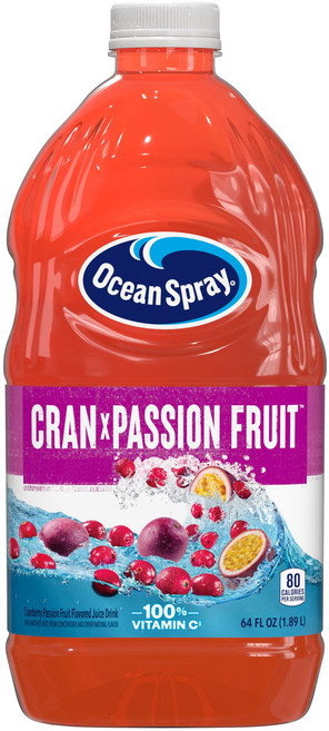 Ocean Spray Cran x Passionfruit Cranberry Passionfruit Juice Drink 64 Fl Oz Bottle, 946ml