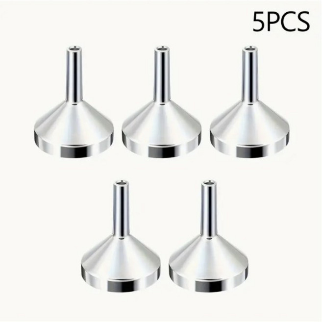 5개입 메탈 미니 소분 깔때기, 1세트, 2.실버소형 5개입