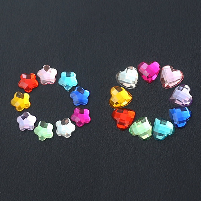 [펠트친구] 하트큐빅 or 별큐빅(20개)/큐빅/하트모양/별모양/칼라, 1개