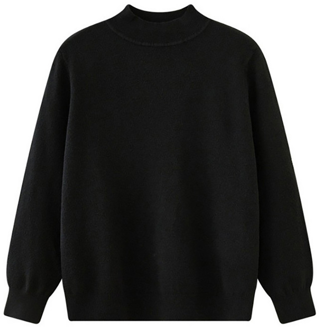 이매력 여성 여유핏 반목폴라 긴팔 울니트티