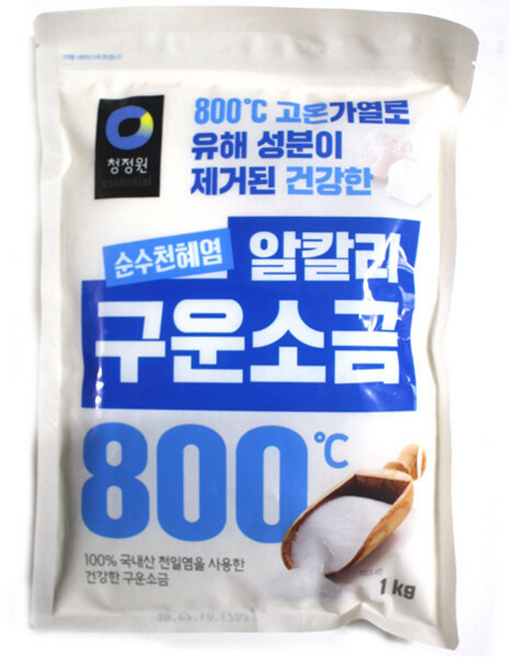 청정원 순수천혜염 알칼리 구운소금, 2개, 1kg