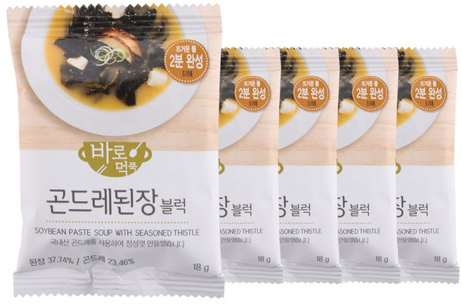 이지밥 간편 즉석국 곤드레된장국 18g x 5개입 블럭국, 5개