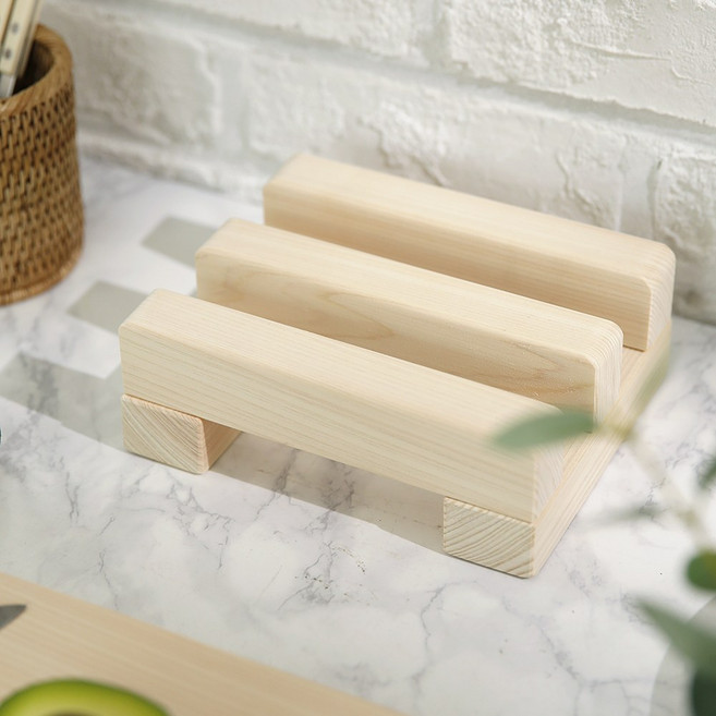 우드키친 편백 나무도마 거치대 도마홀더 2구, 1개, 2구 도마받침대