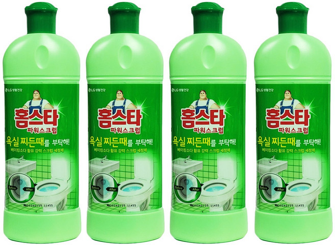 홈스타 파워스크럽 욕실용, 550ml, 4개